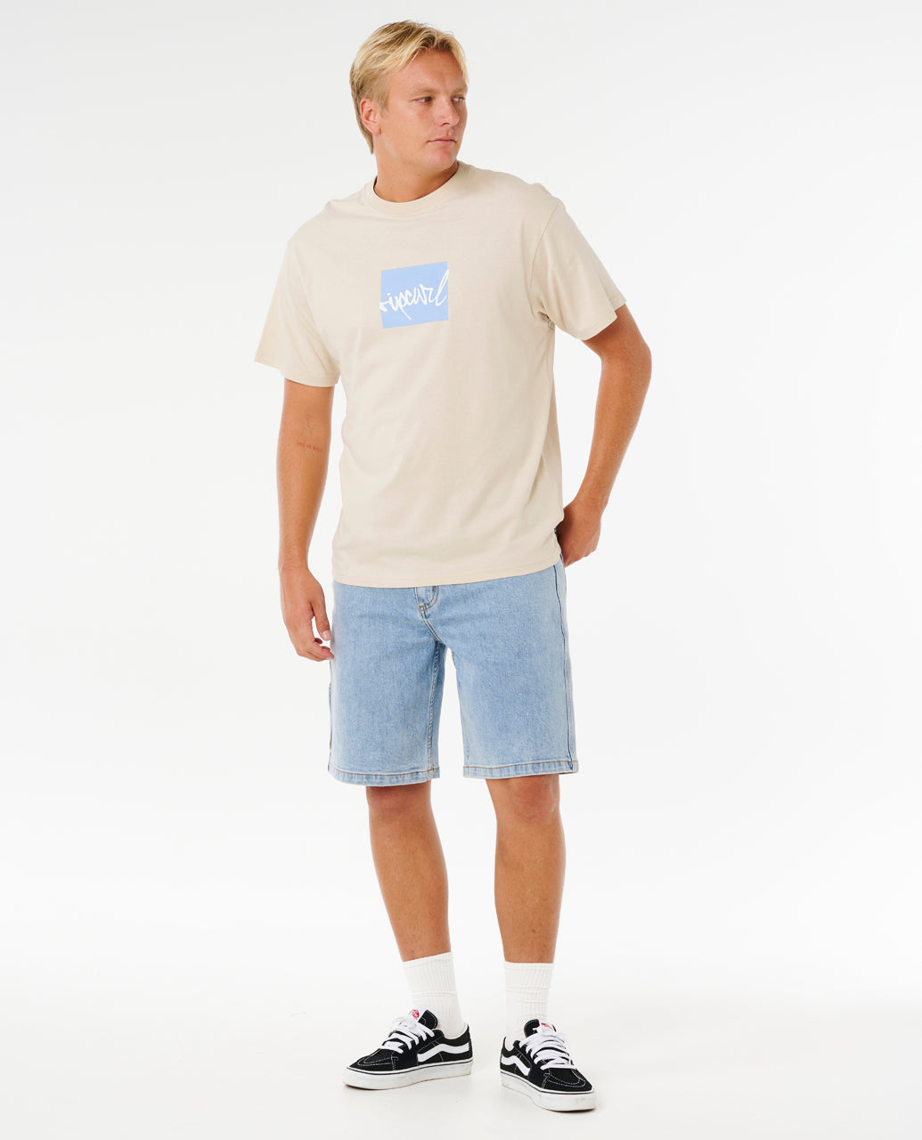 RIP SCRIPT ICON TEE - vintage white