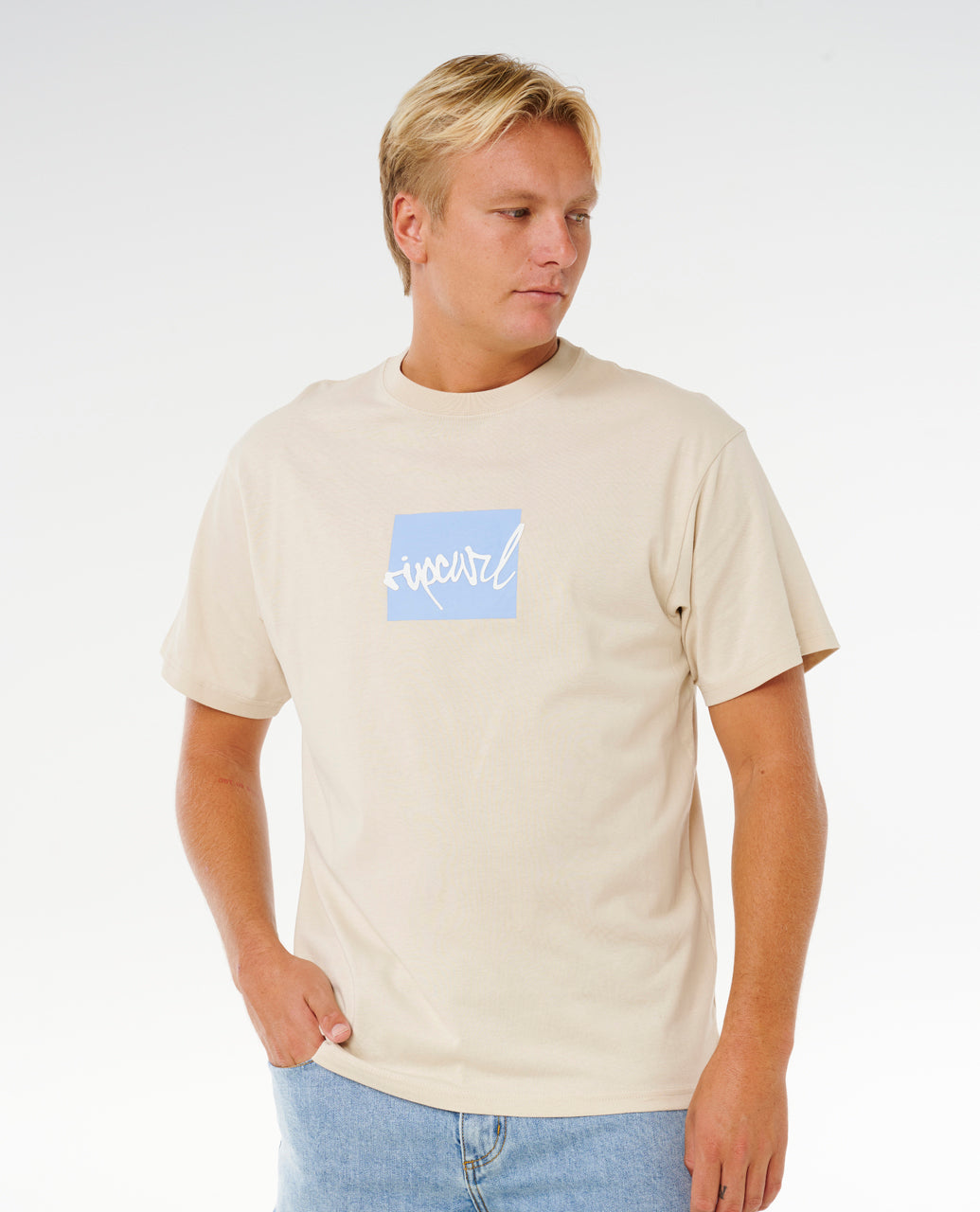RIP SCRIPT ICON TEE - vintage white