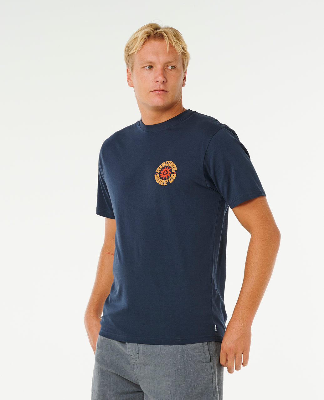 PACIFIC RINSE CIRCLE TEE - dark navy