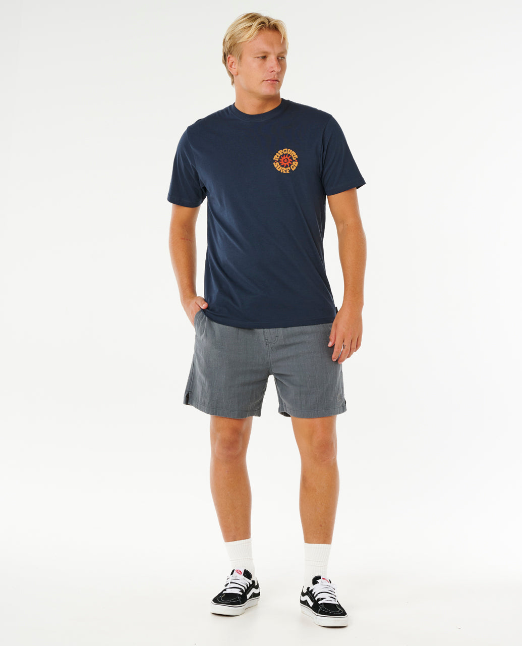 PACIFIC RINSE CIRCLE TEE - dark navy