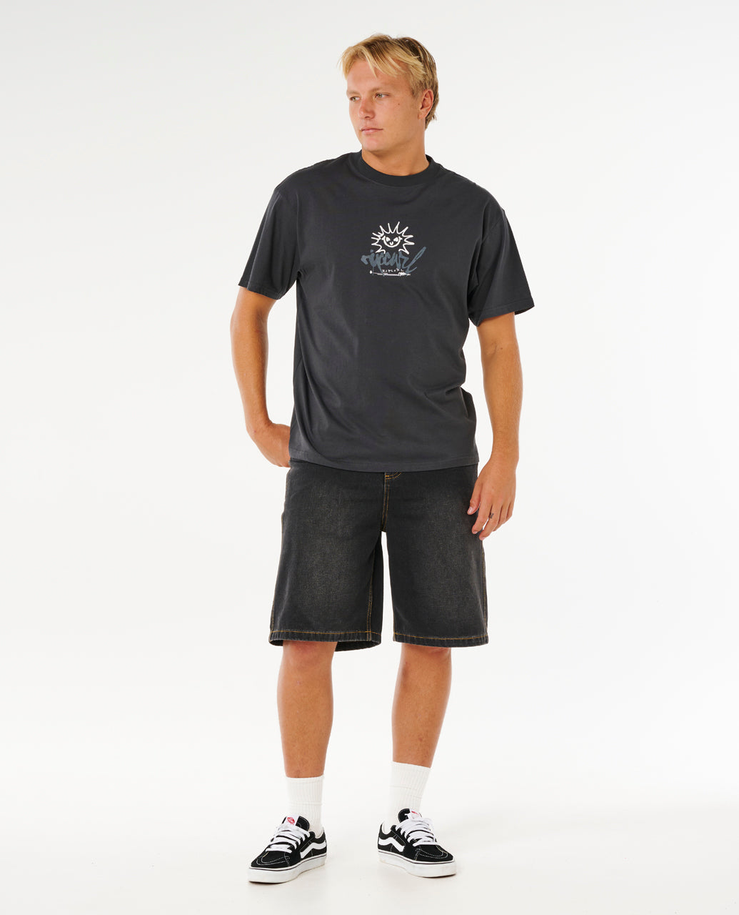INNER VISIONS ROTTN SUN T - washed black