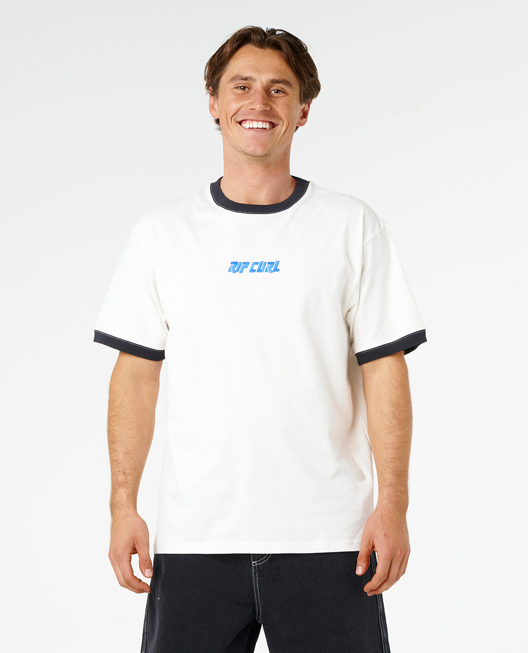 LIQUID TRIPS RINGER TEE - bone