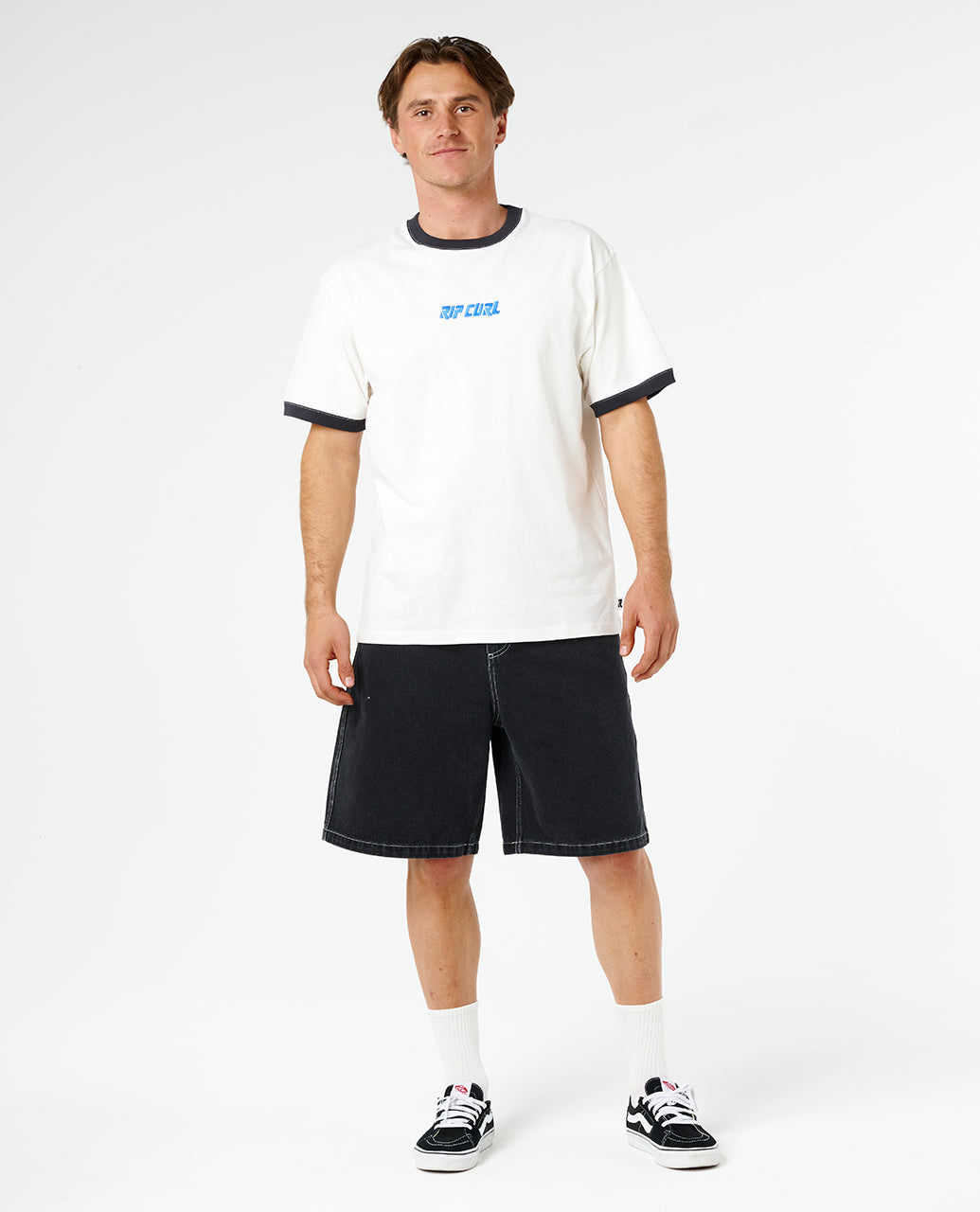 LIQUID TRIPS RINGER TEE - bone