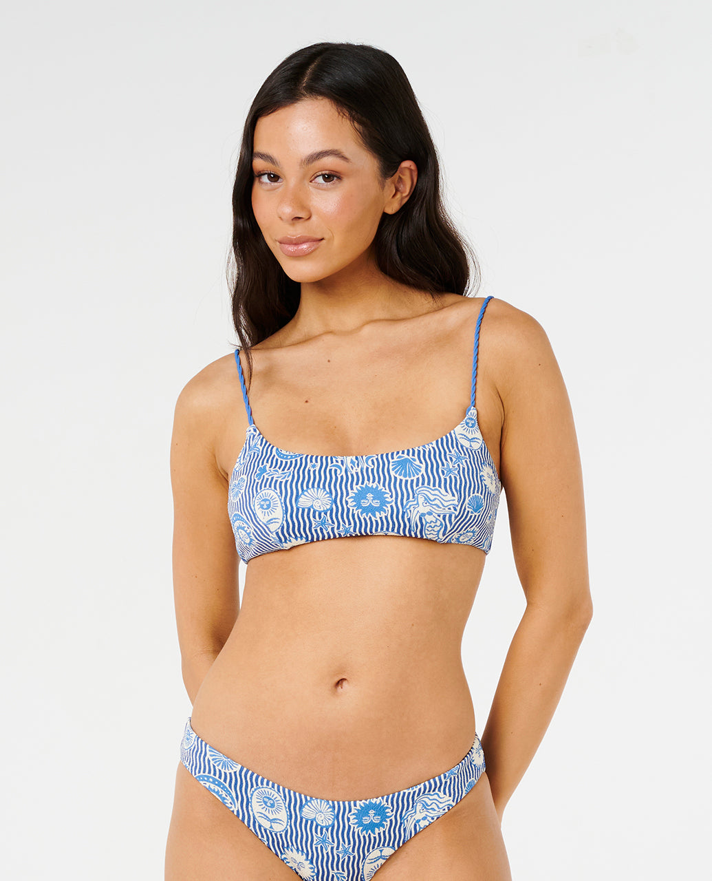CATALINA WAVES BRALETTE - vintage blue