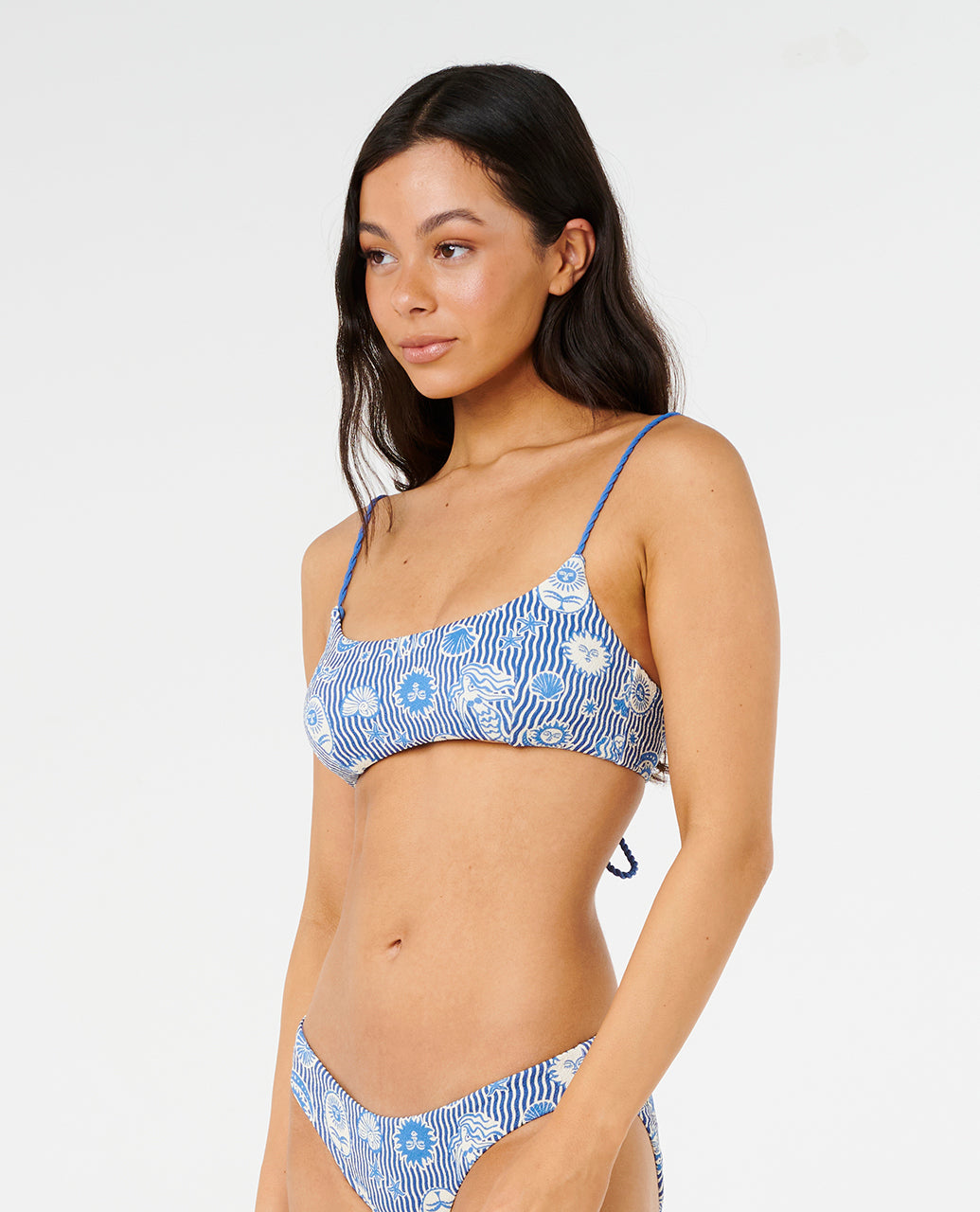CATALINA WAVES BRALETTE - vintage blue