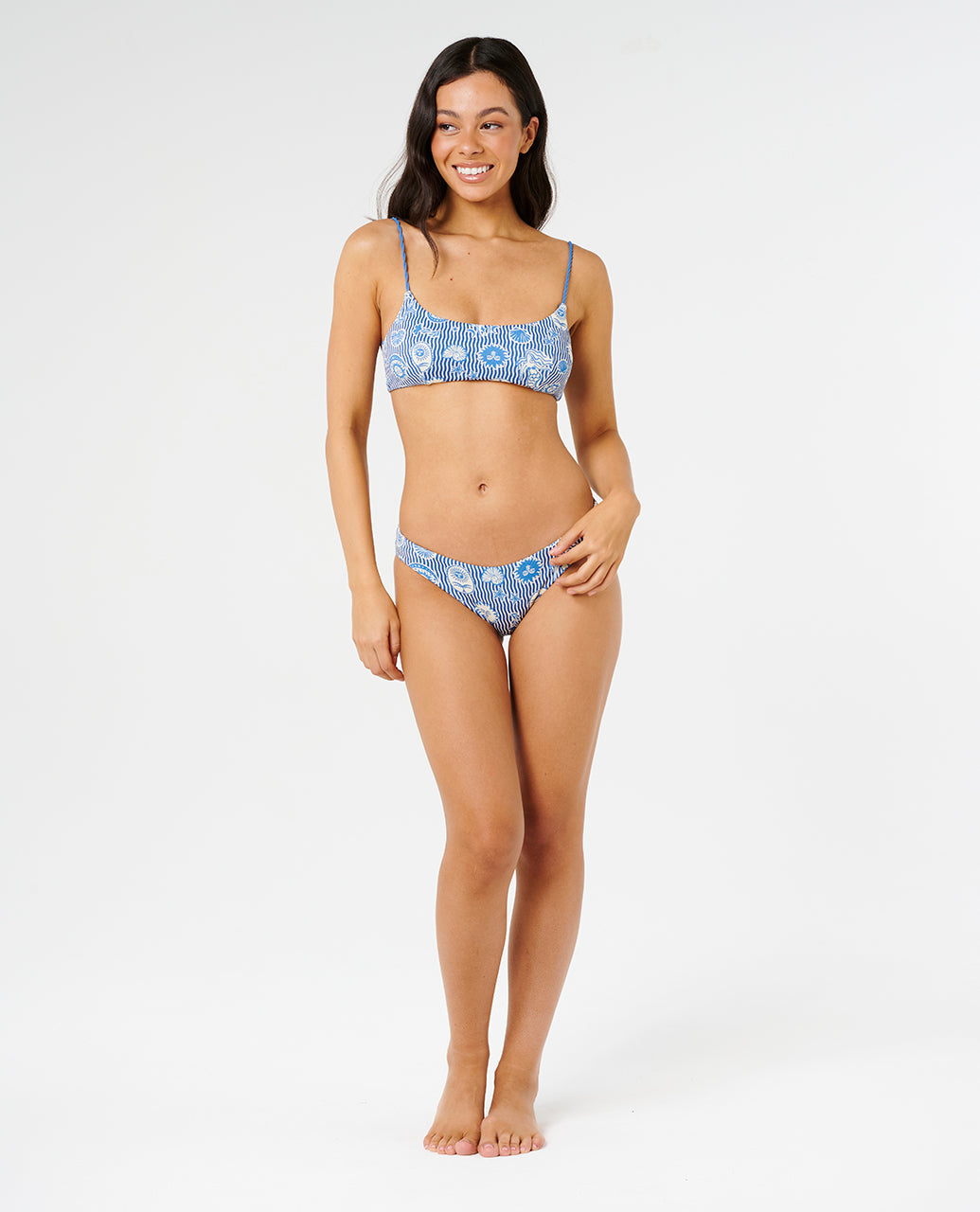 CATALINA WAVES BRALETTE - vintage blue