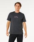 HAZED AND TUBED T - washed black