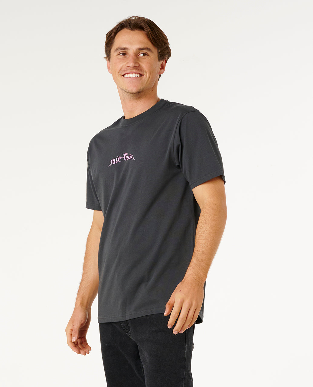 HAZED AND TUBED T - washed black