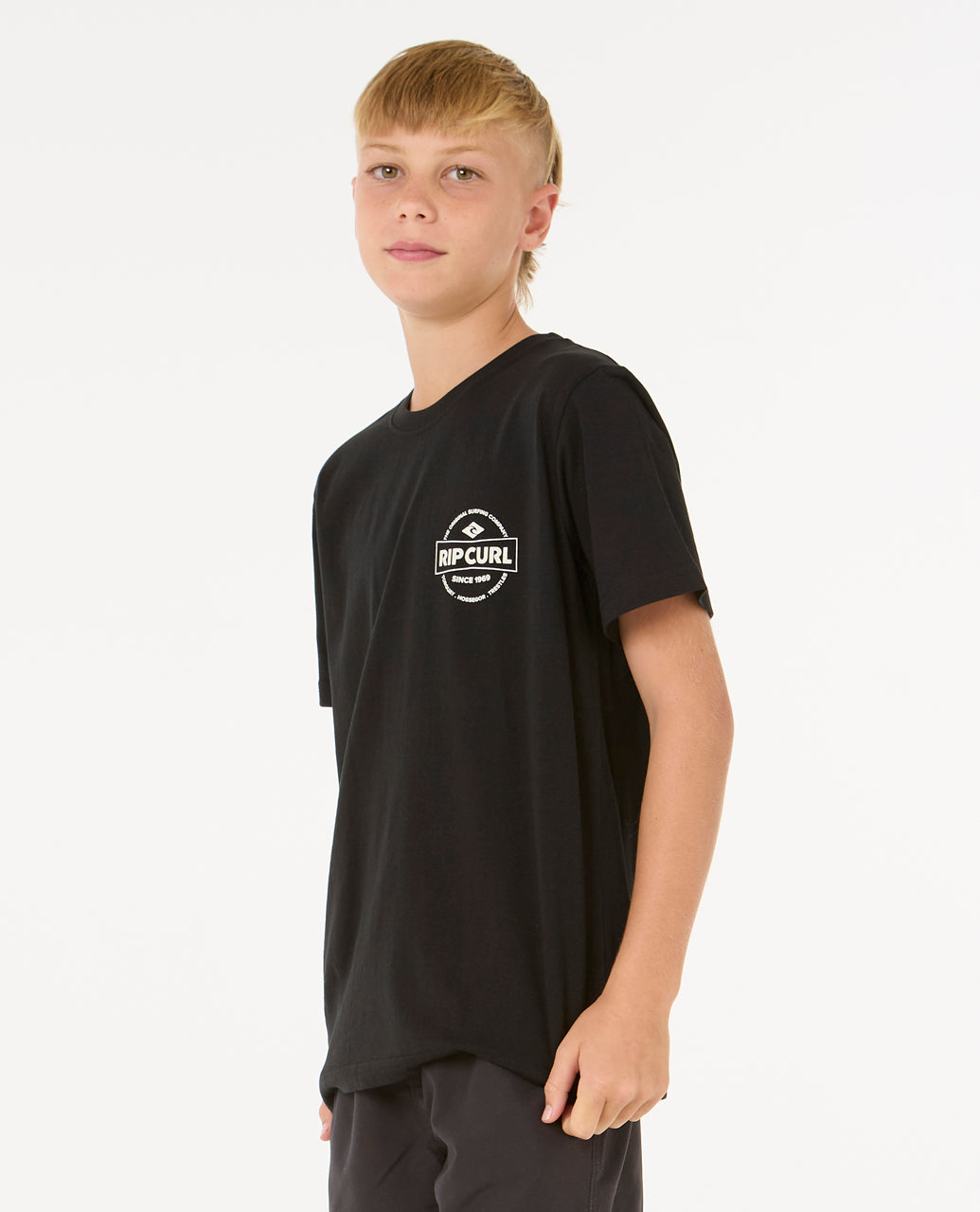STAPLE TEE -BOY - black