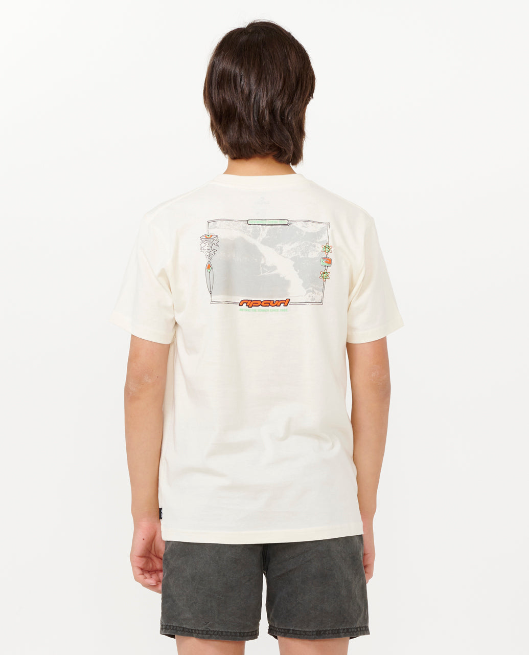 EVOLUTION MOON WAVE TEE - BOY - bone
