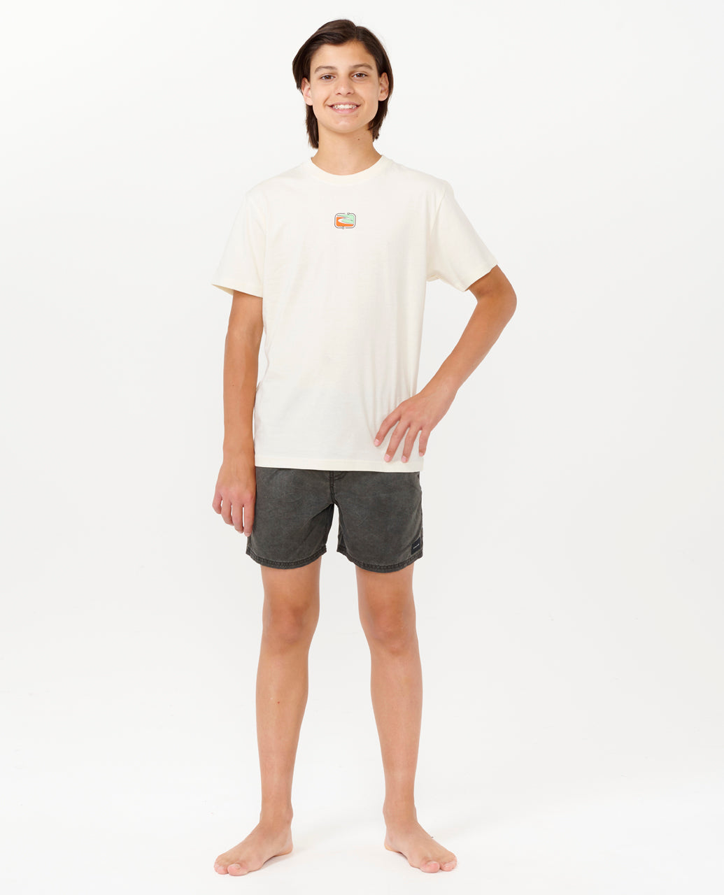 EVOLUTION MOON WAVE TEE - BOY - bone