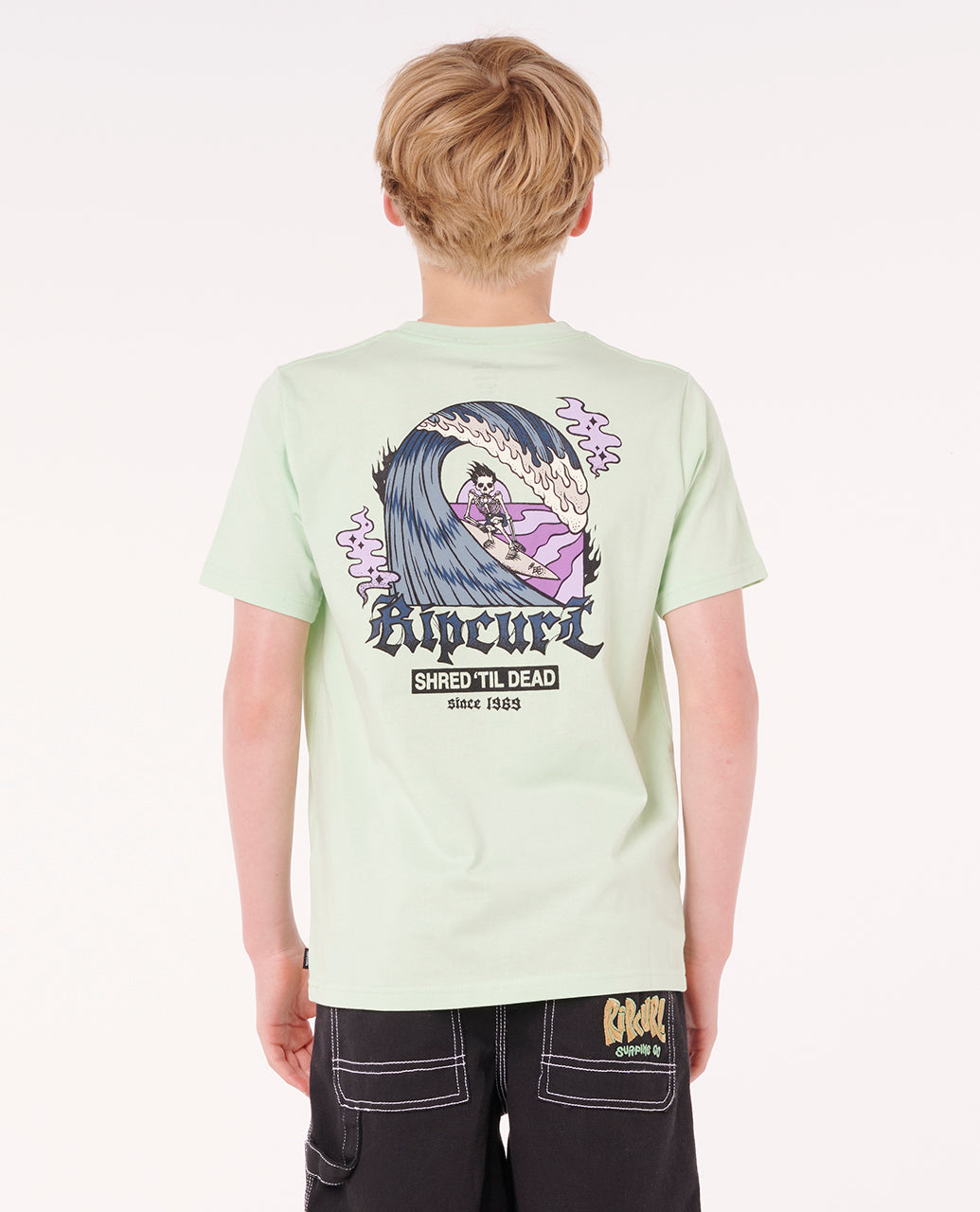 SHRED TIL TEE-BOY - pastel green