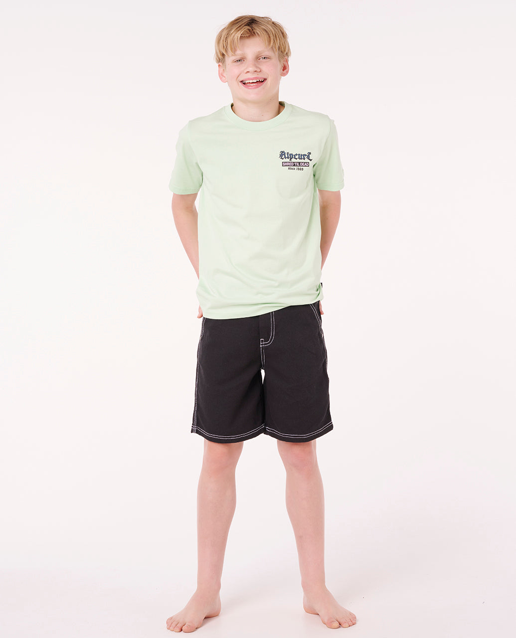 SHRED TIL TEE-BOY - pastel green