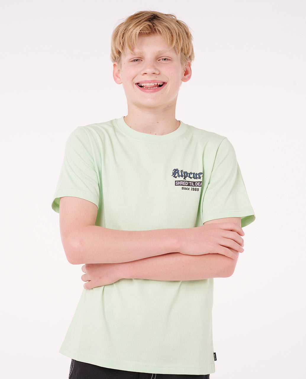 SHRED TIL TEE-BOY - pastel green