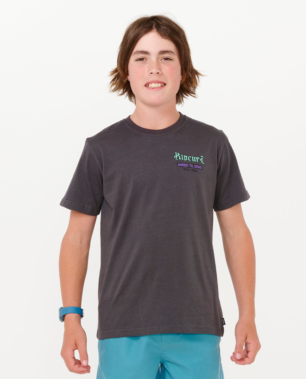SHRED TIL TEE-BOY - washed black