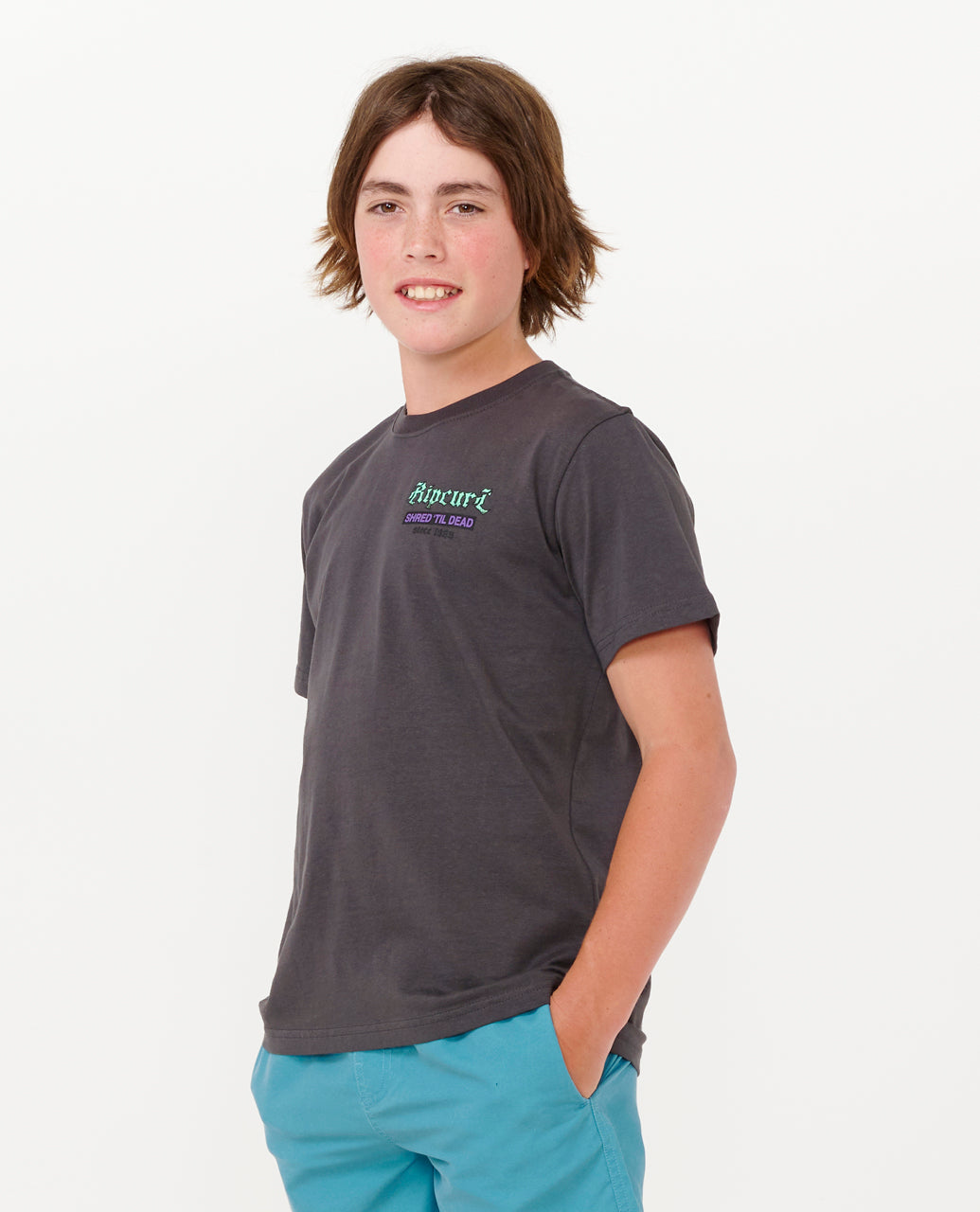 SHRED TIL TEE-BOY - washed black