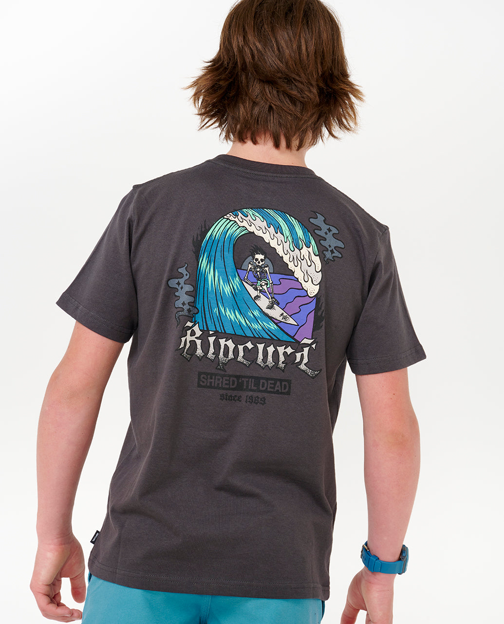 SHRED TIL TEE-BOY - washed black