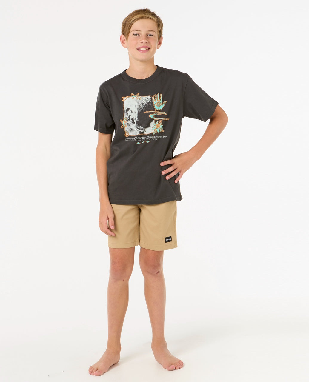 RAW ENERGY GECKO T-B - washed black