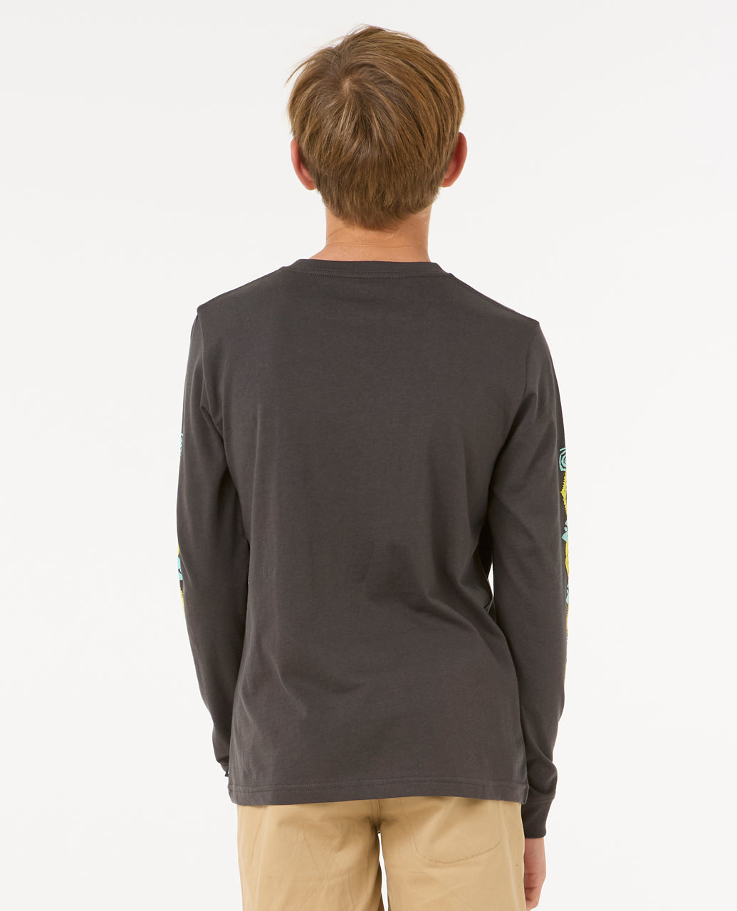 RAW ENERGY LS TEE - BOY - washed black
