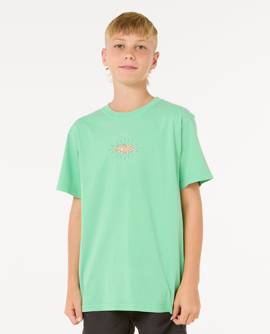 RAW ENERGY SKULL TEE -BOY - neon green