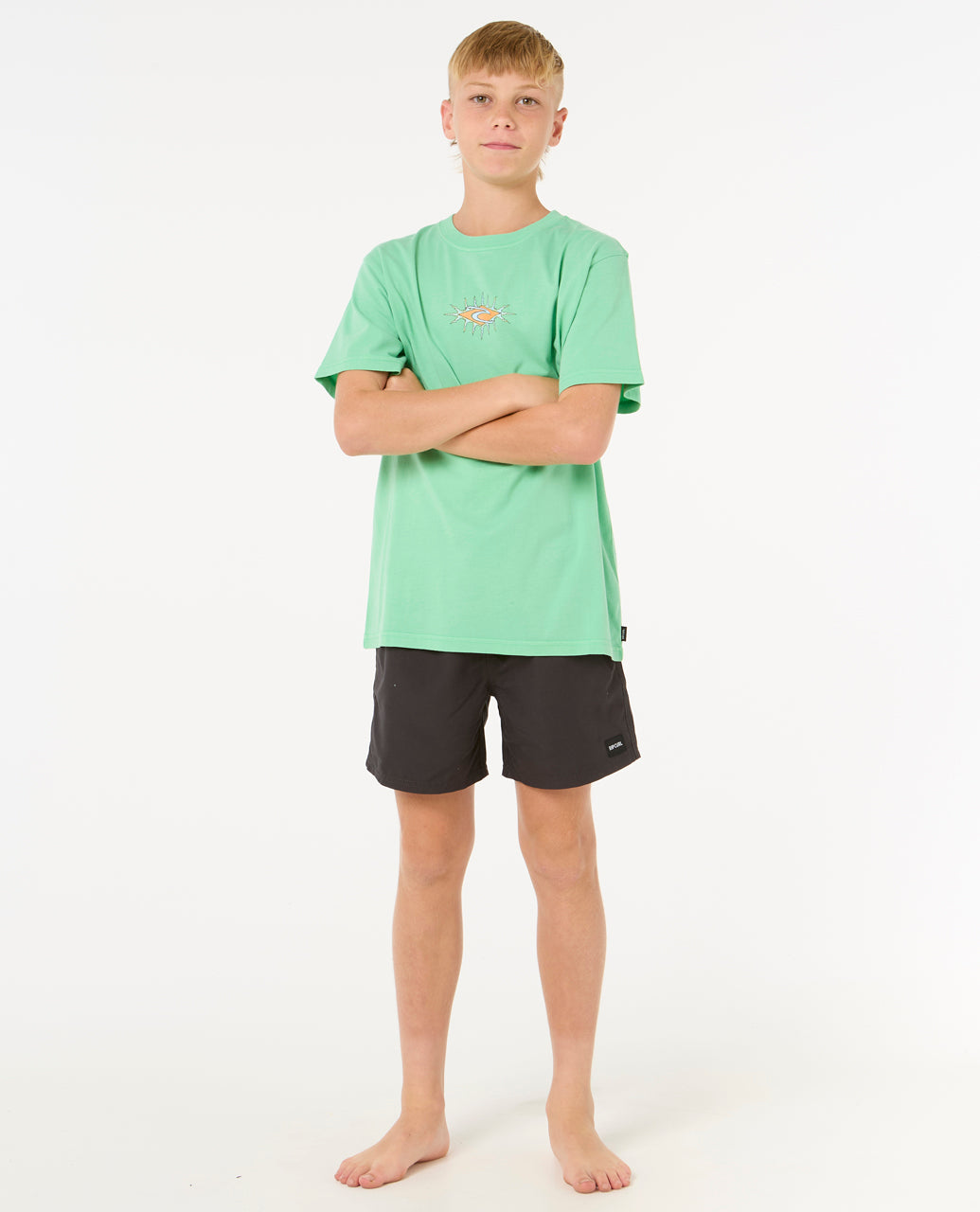 RAW ENERGY SKULL TEE -BOY - neon green