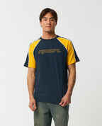 PANEL BEATER TEE - navy/yellow