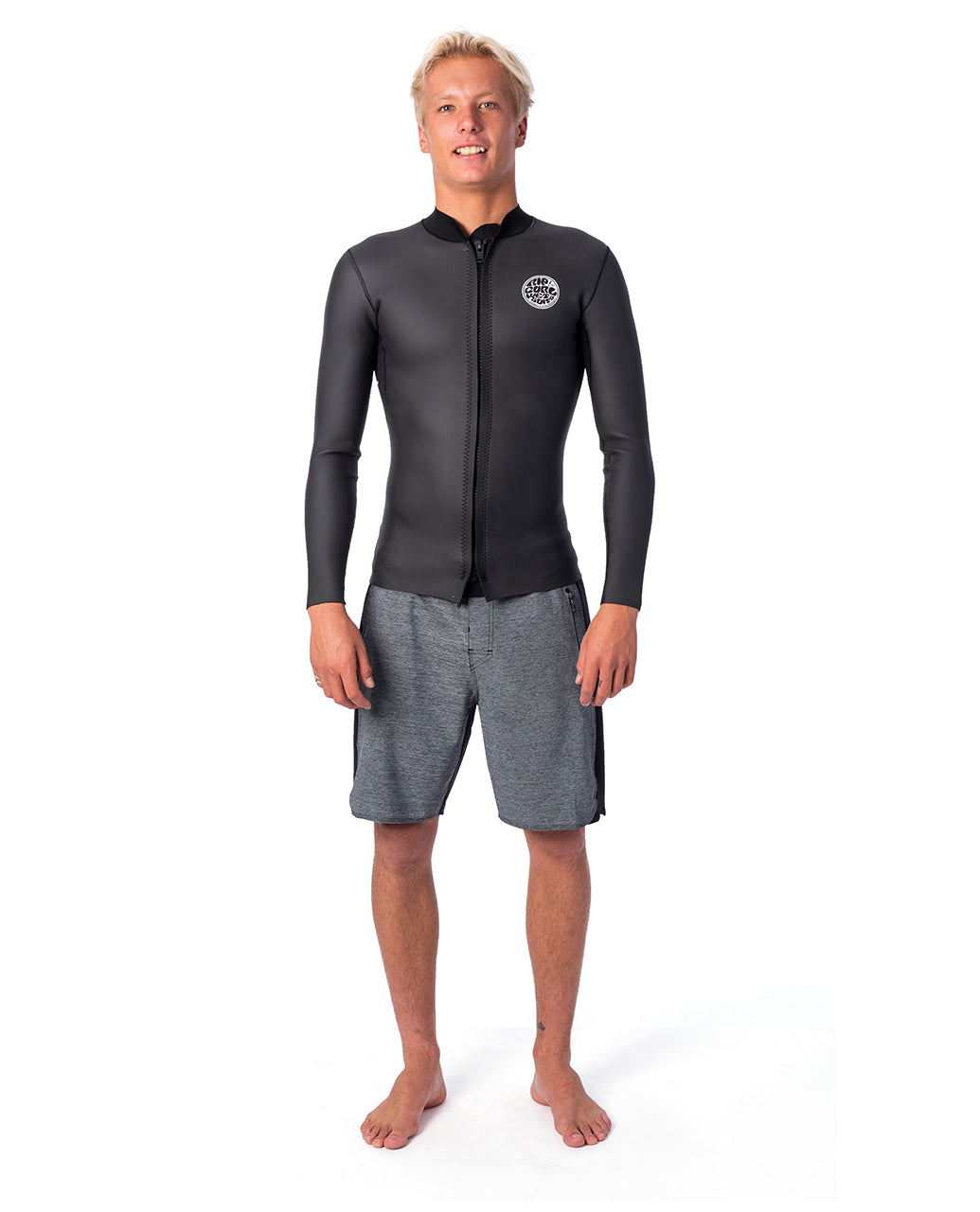 D PATROL 1.5MM L/S F/Z JKT - black