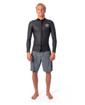 D PATROL 1.5MM L/S F/Z JKT - black