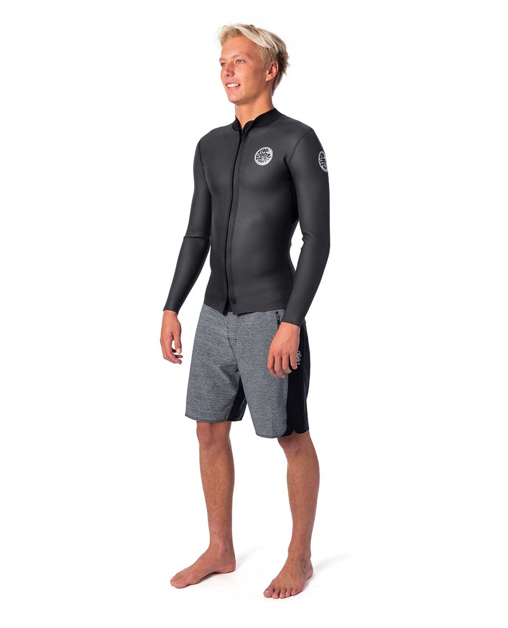 D PATROL 1.5MM L/S F/Z JKT - black