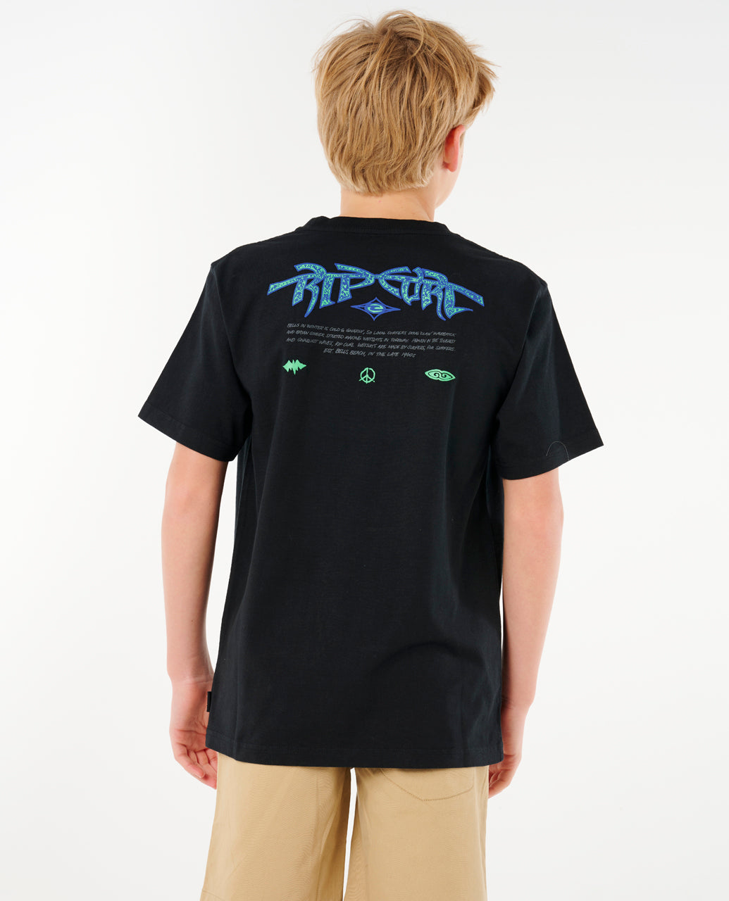 RAW ENERGY GNARLY TEE-BOY - black
