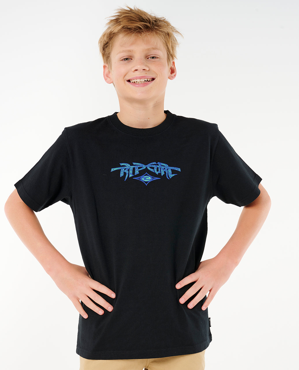 RAW ENERGY GNARLY TEE-BOY - black