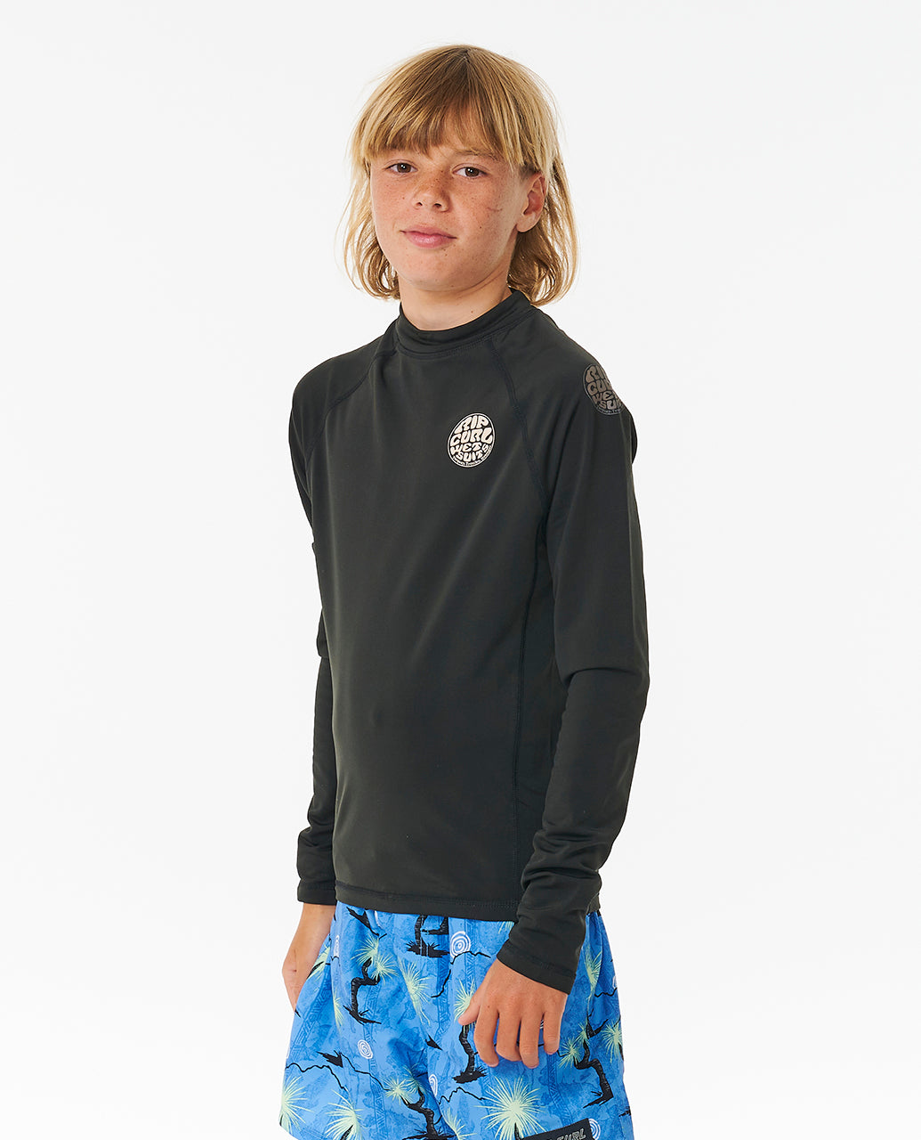 ICONS UV BRUSHED L/S-BOY - black