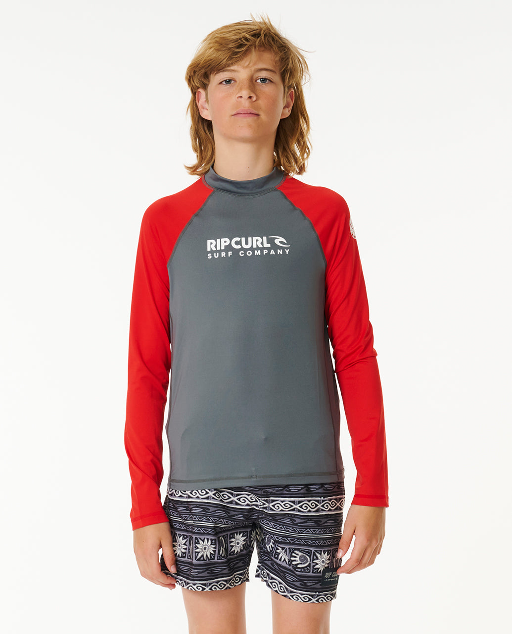 SHOCK UPF L/S-BOY - red