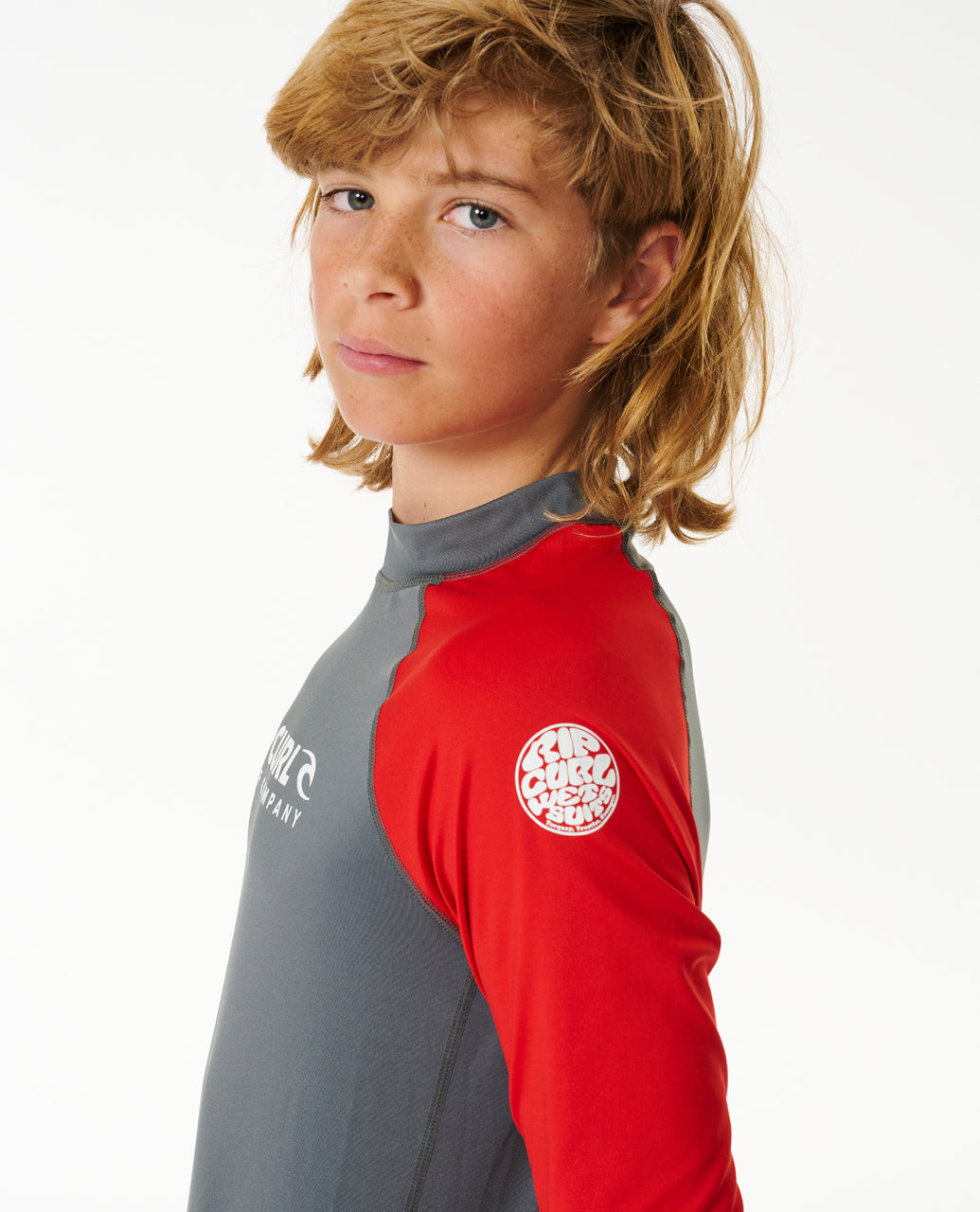 SHOCK UPF L/S-BOY - red