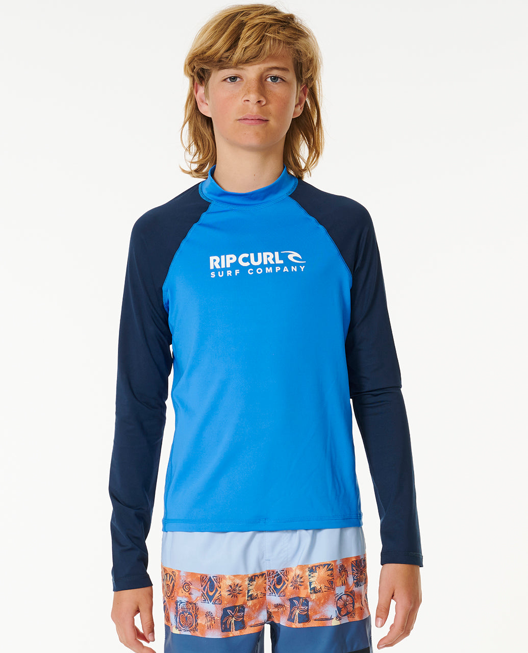 SHOCK UPF L/S-BOY - blue gum