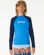 SHOCK UPF L/S-BOY - blue gum