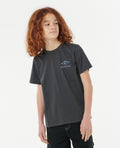 TROPIC DAZE LOGO TEE BOY - washed black
