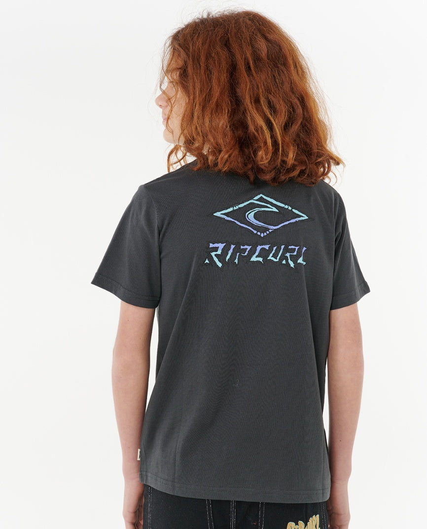TROPIC DAZE LOGO TEE BOY - washed black