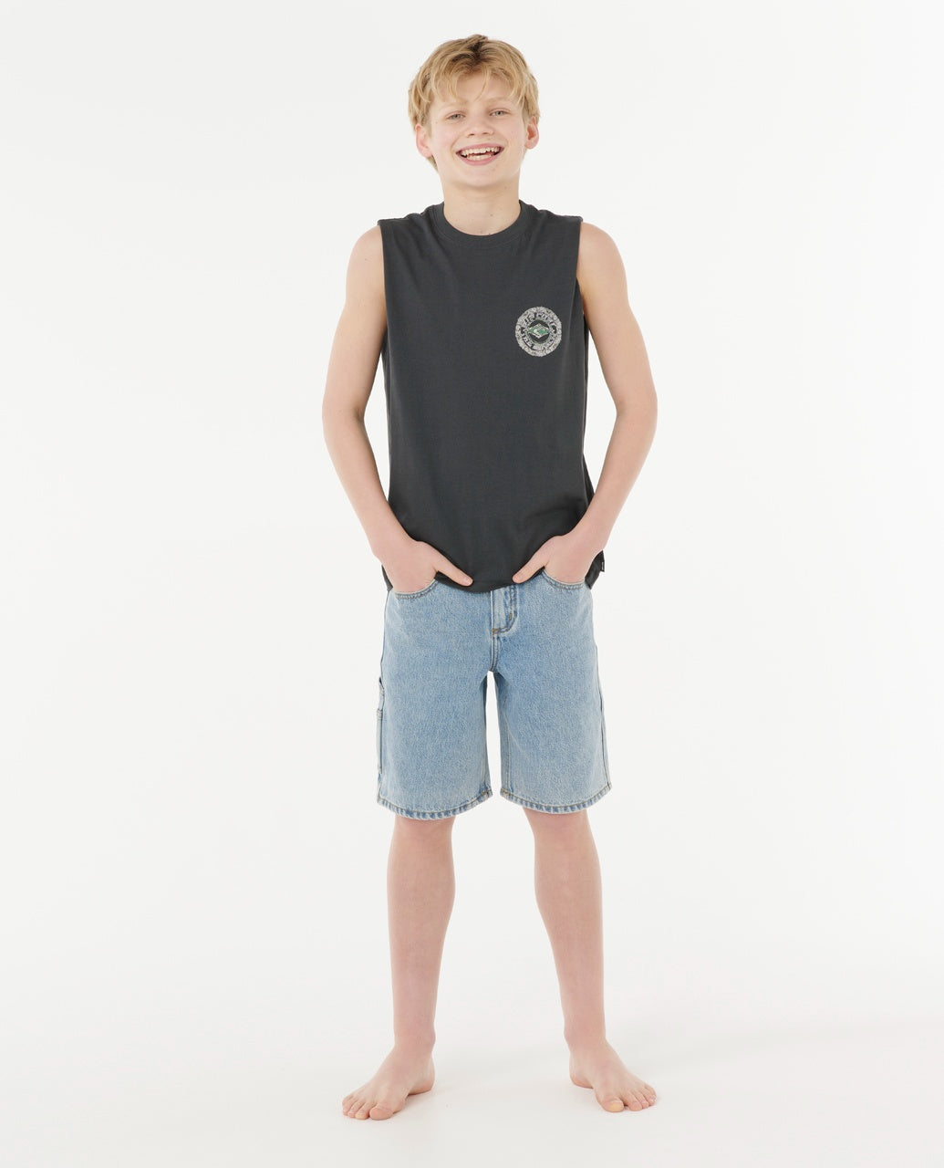 TROPIC DAZE MUSCLE BOY - washed black