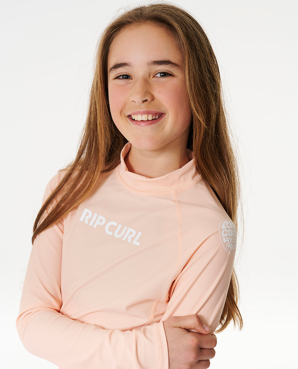CLASSIC SURF LS RASH VEST G - peach