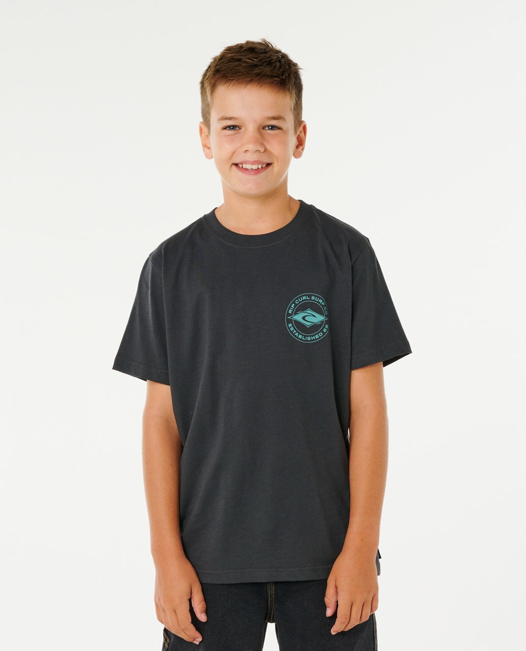 STAPLER TEE BOY - washed black