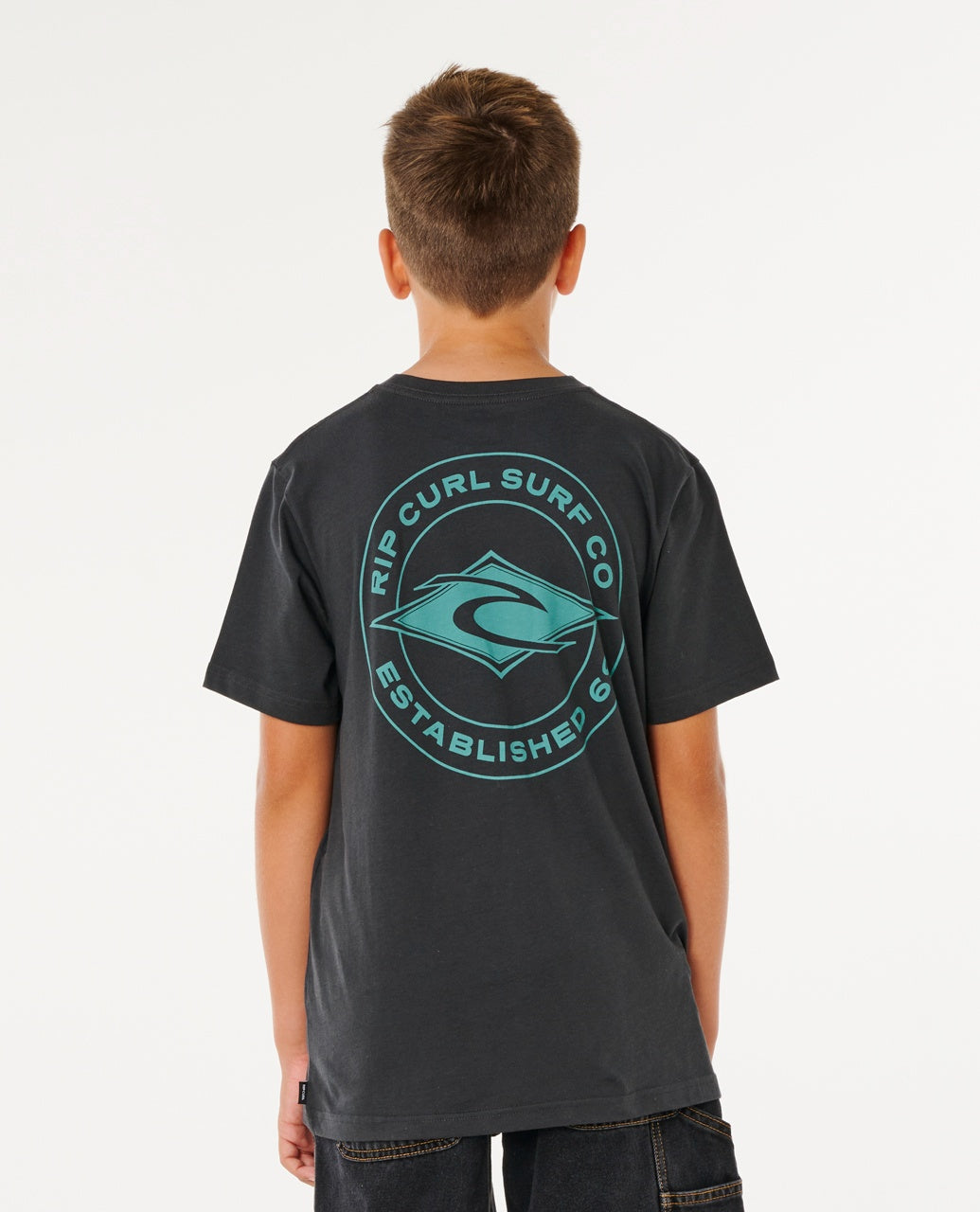 STAPLER TEE BOY - washed black