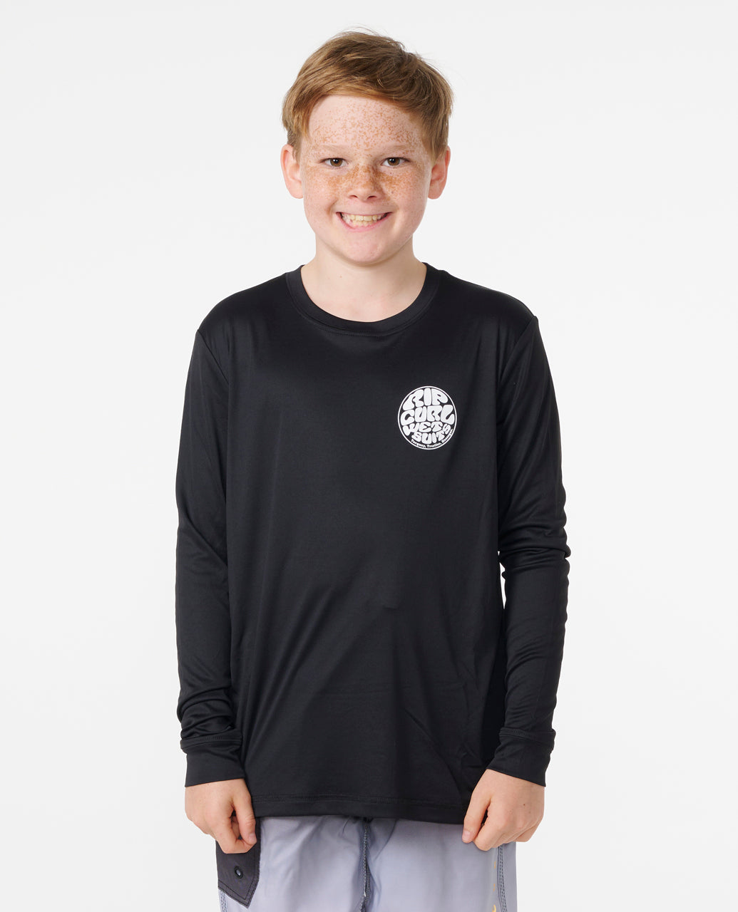 ICONS SURFLITE UPF L/S -BOY - black/white