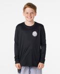 ICONS SURFLITE UPF L/S -BOY - black/white