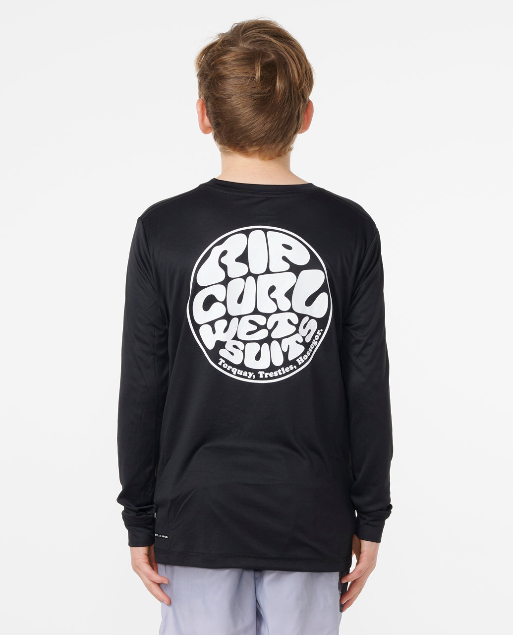 ICONS SURFLITE UPF L/S -BOY - black/white