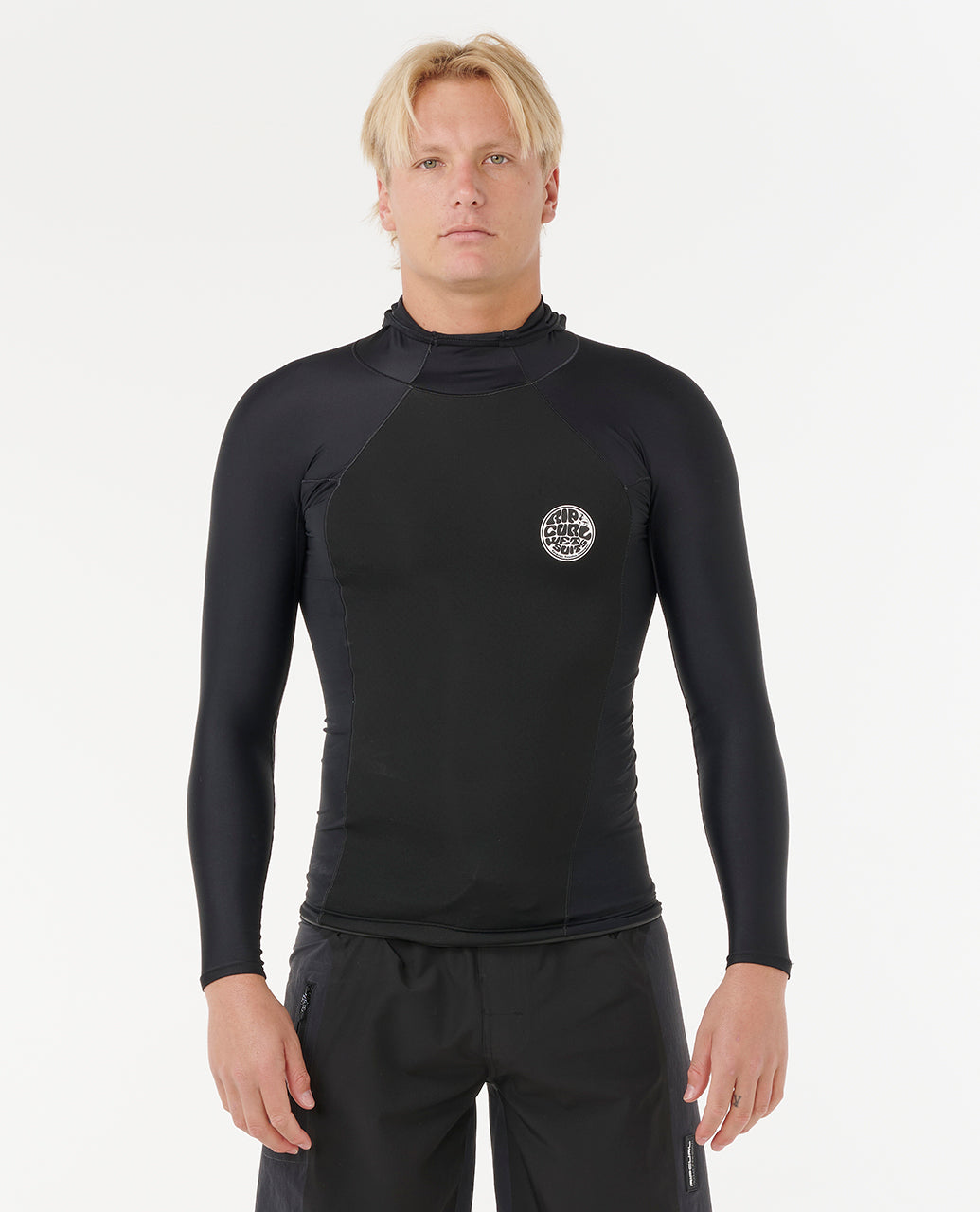 ULTIMATE SEARCH LS HOOD VEST - black