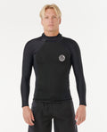ULTIMATE SEARCH LS HOOD VEST - black