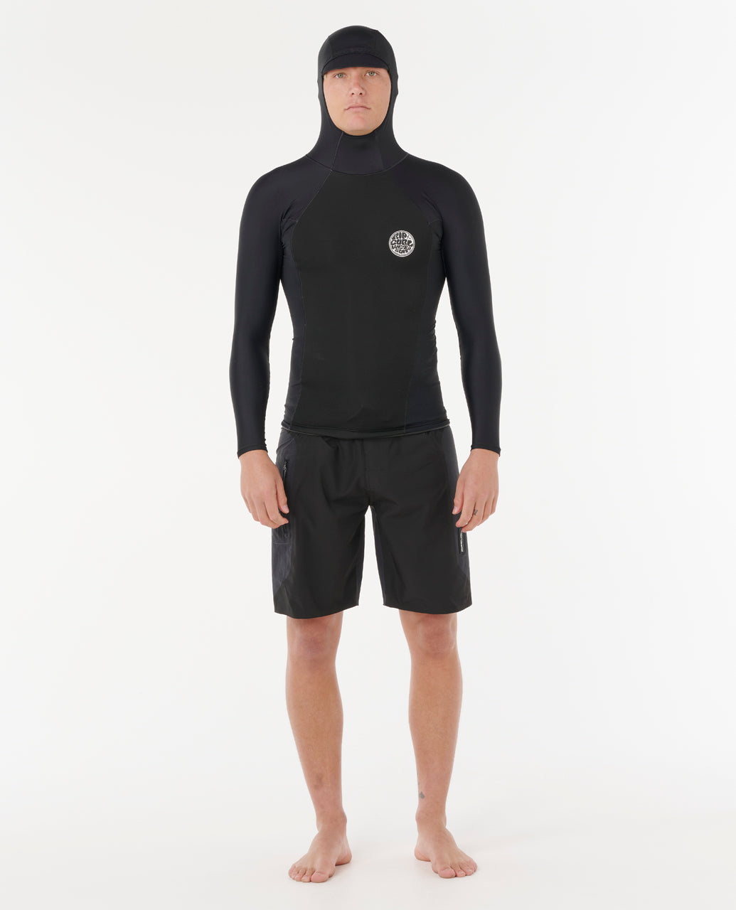ULTIMATE SEARCH LS HOOD VEST - black
