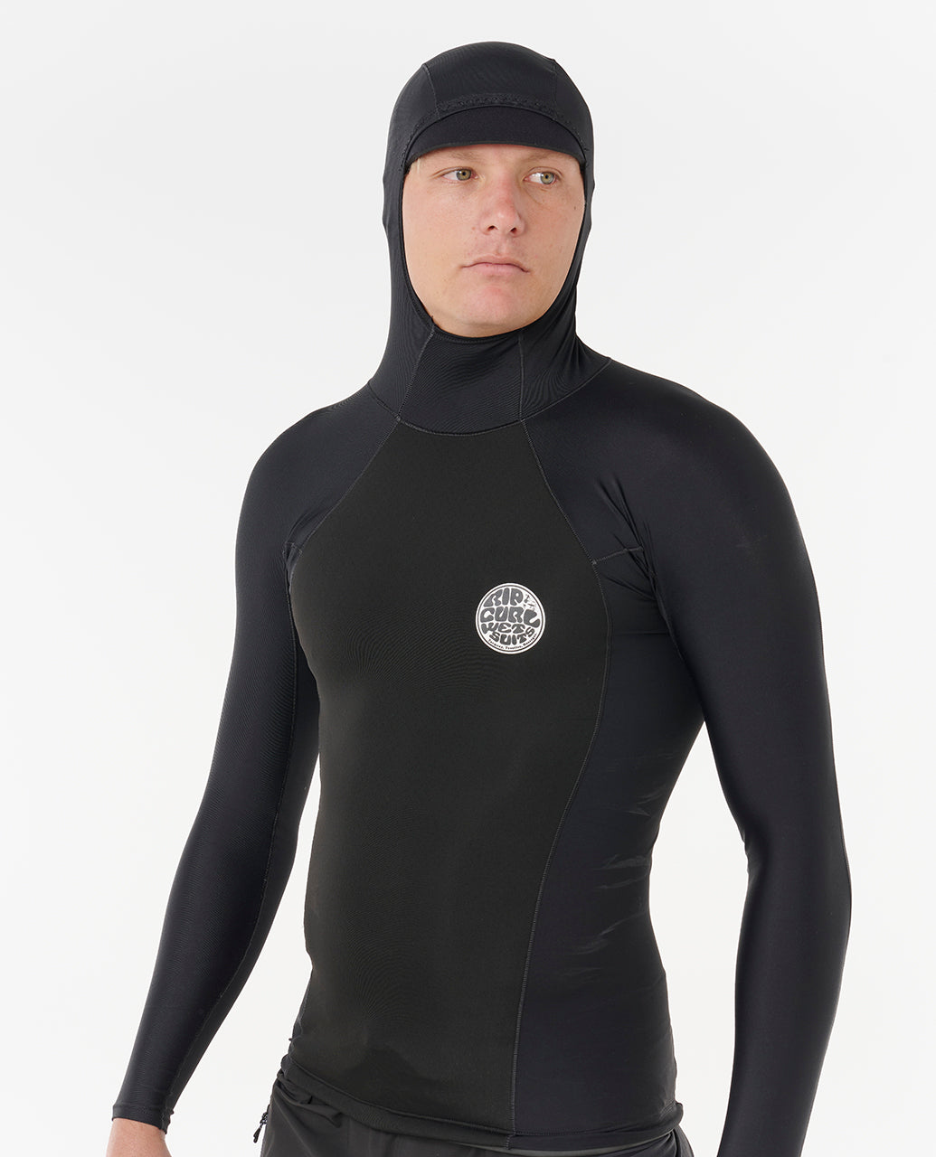 ULTIMATE SEARCH LS HOOD VEST - black