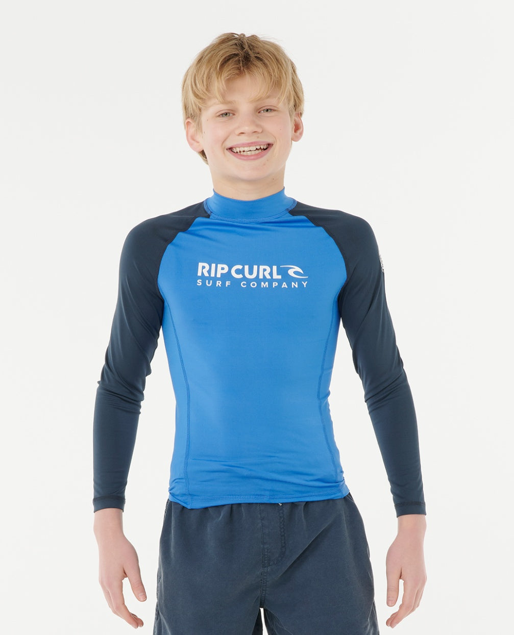 SHOCK UPF L/S BOY - blue gum